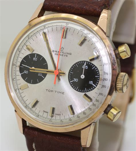 vintage 1960s breitling top time chronograph gents watch|preowned breitling watches.